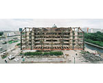 Die Ruine des Palastes der Republik, vom Dach des Marstalls aus gesehen, 26. Juni 2007